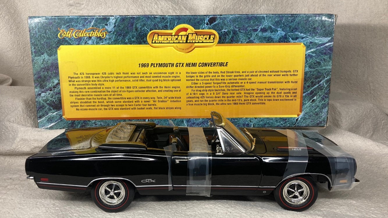 Ertl 118 Scale 1969 Plymouth GTX Hemi Convertible American Etsy