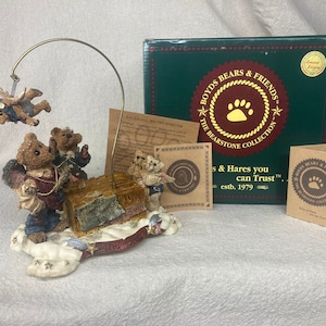 Boyds Bear Resin &quot;The Flying Lesson...This End Up&quot; | Polyresin | Limited Edition 1997 | The Bearstone Collection | Edition 15E | Style 2279