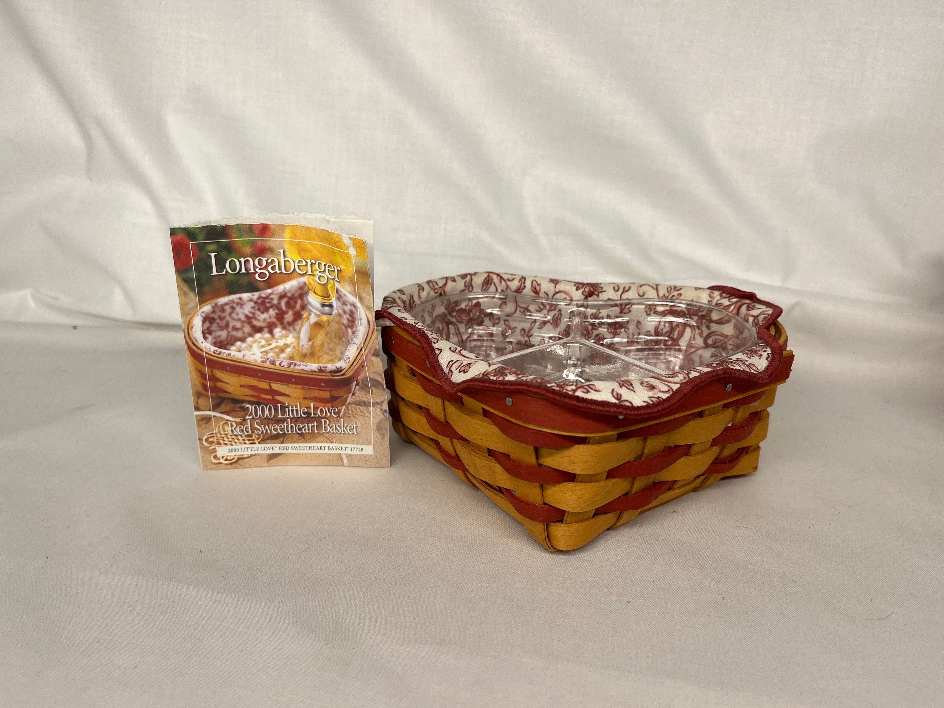ロンガバーガー スイートハートバスケット：ライナー付き手編み
