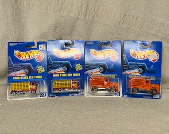 Camión Hot Wheels clásico / Ford Stake Bed o quitanieves Oshkosh de 1991, escala 1:64