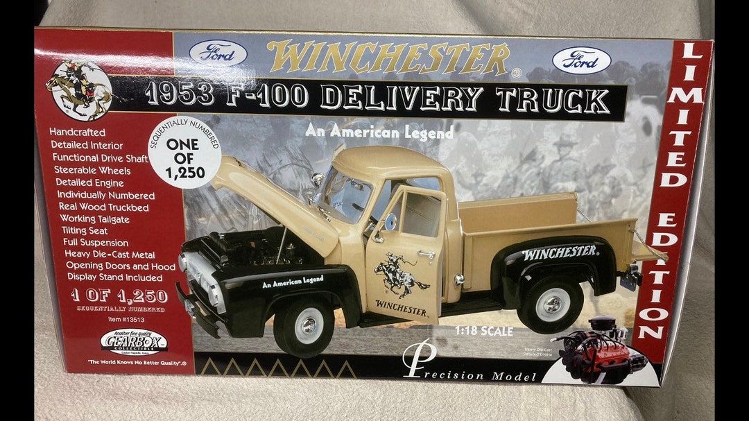 Gearbox 1 18 Scale 1953 Ford F 100 Delivery Truck Winchester Goodyear Ford Limited Edition Precision Model Die Cast Etsy