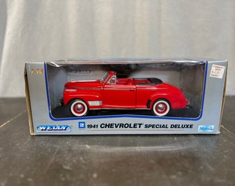 SALE! 1941 Welly Chevrolet, Specal Deluxe De Cast Model - UNUSED - 1/24 Scale, Boxed Replca
