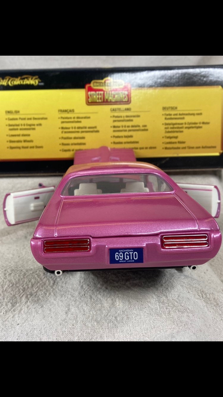Ertl 1969 Pontiac GTO Diecast Model Car | 1:18 Scale, American