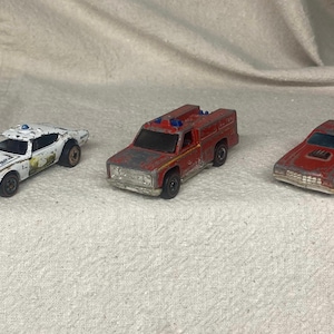 Vintage Hot Wheels Redline Police Cruiser | Emergency Squad | Torino Stocker | 1974 Mattel Inc. | Redline | Red Line | 1:64 Scale
