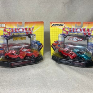 Matchbox Show Stoppers Show Cars | Choose From Ferrari or Chevrolet | Testarossa, F 40 | Camaro Iroc Z 28 | Corvette | Lesney | England 1992