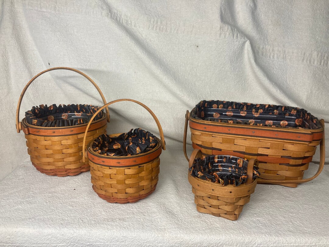 Longaberger Collector Boo Baskets 1994 1996 1997 Handwoven Basket Etsy