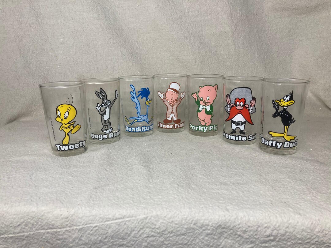1976 Watner Bros Looney Tunes Character Glasses | Collectible | Tweety