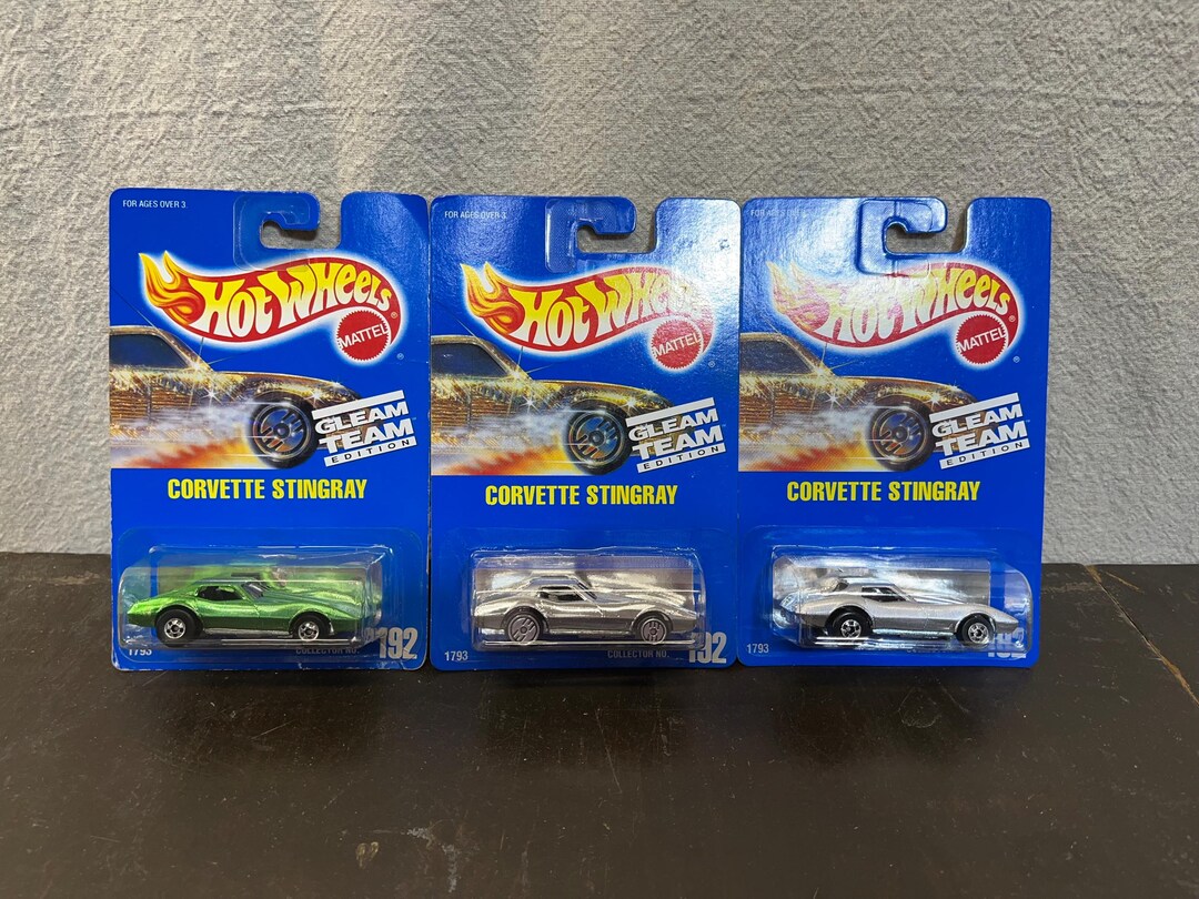 Hot Wheels 1988 Corvette Stingray 1/64 Miniature Moulée Sous Pression - Collection Miniature Voiture Chevrolet