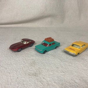 Vintage Matchbox Series Cars | Choose from No 32 E Type Jaguar, No 56 Fiat 1500 or No 20 Chevrolet Impala Taxi| Lesney | England