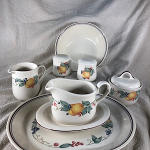 Vintage Corelle Abundance Hostess Ware | Corelle | Corning | Pyrex | Fruit Pattern