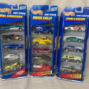 Vintage Hot Wheels Gift Packs | Choose From 50&#39;s Cruisers, House Calls or Figure 8 Racers | 1990&#39;s Mattel Inc. | 1:64 Scale |