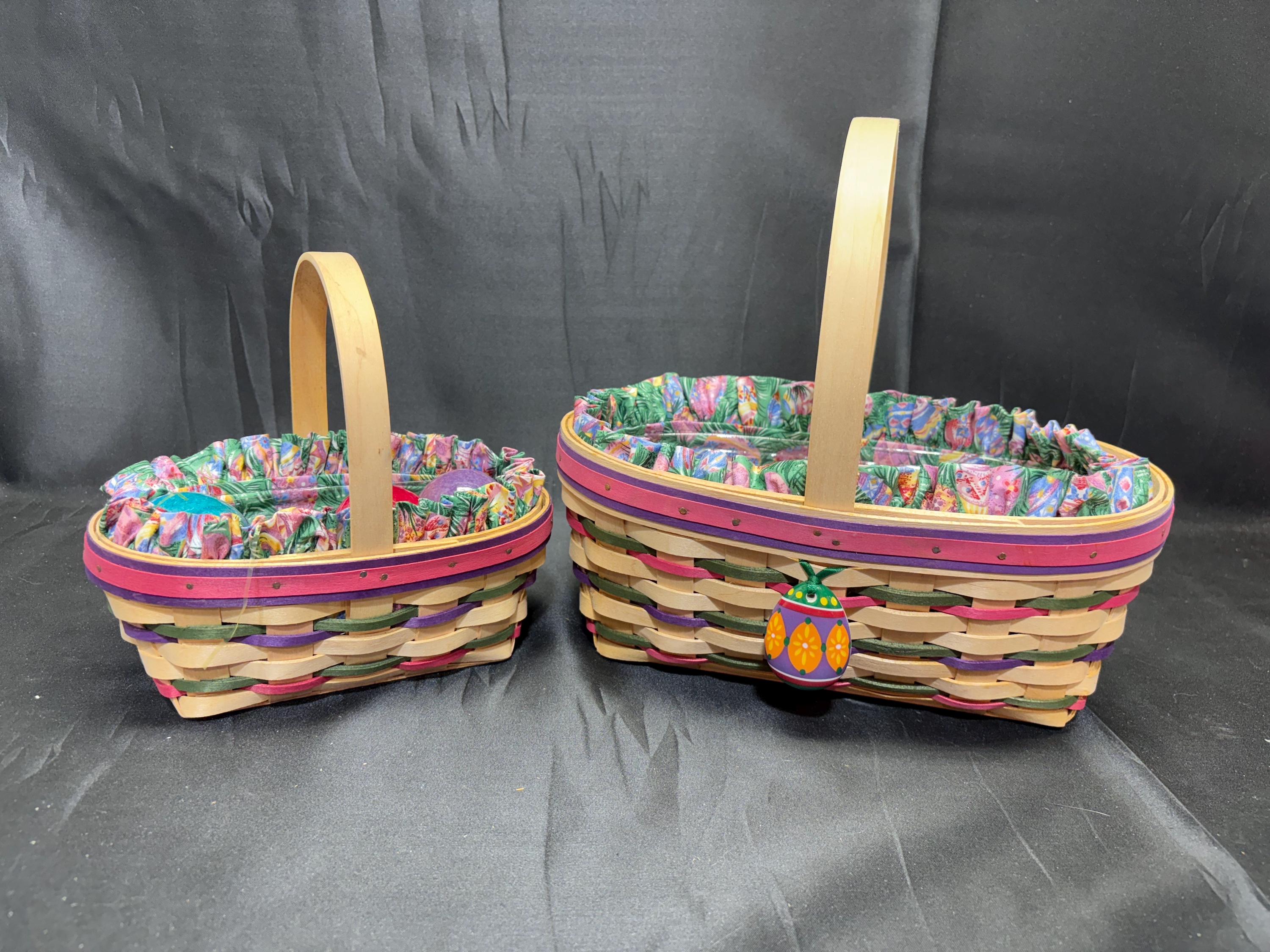 ロンガバーガー♪1997年製 ロンガバーガー イースターバスケット：手編みコレクターバスケット