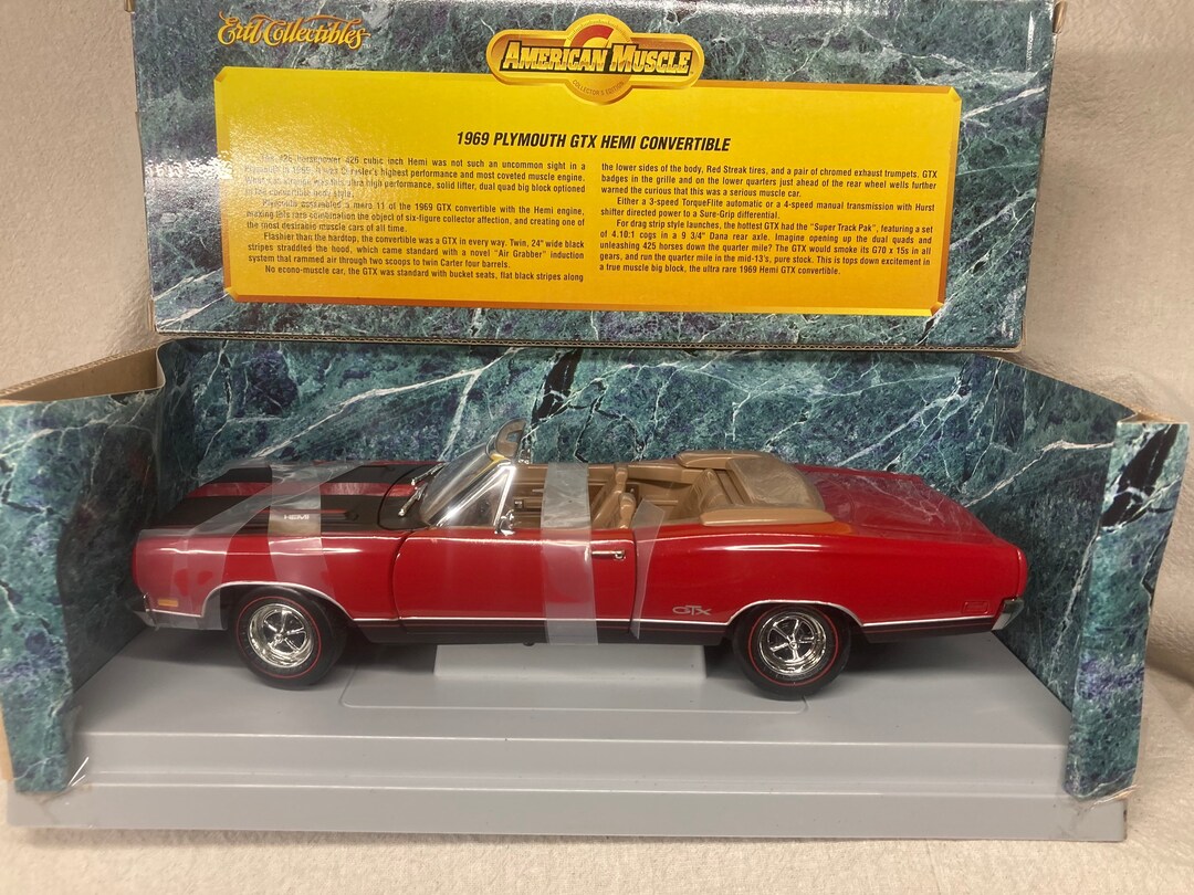 Ertl 118 Scale 1969 Plymouth GTX Hemi Convertible American Etsy