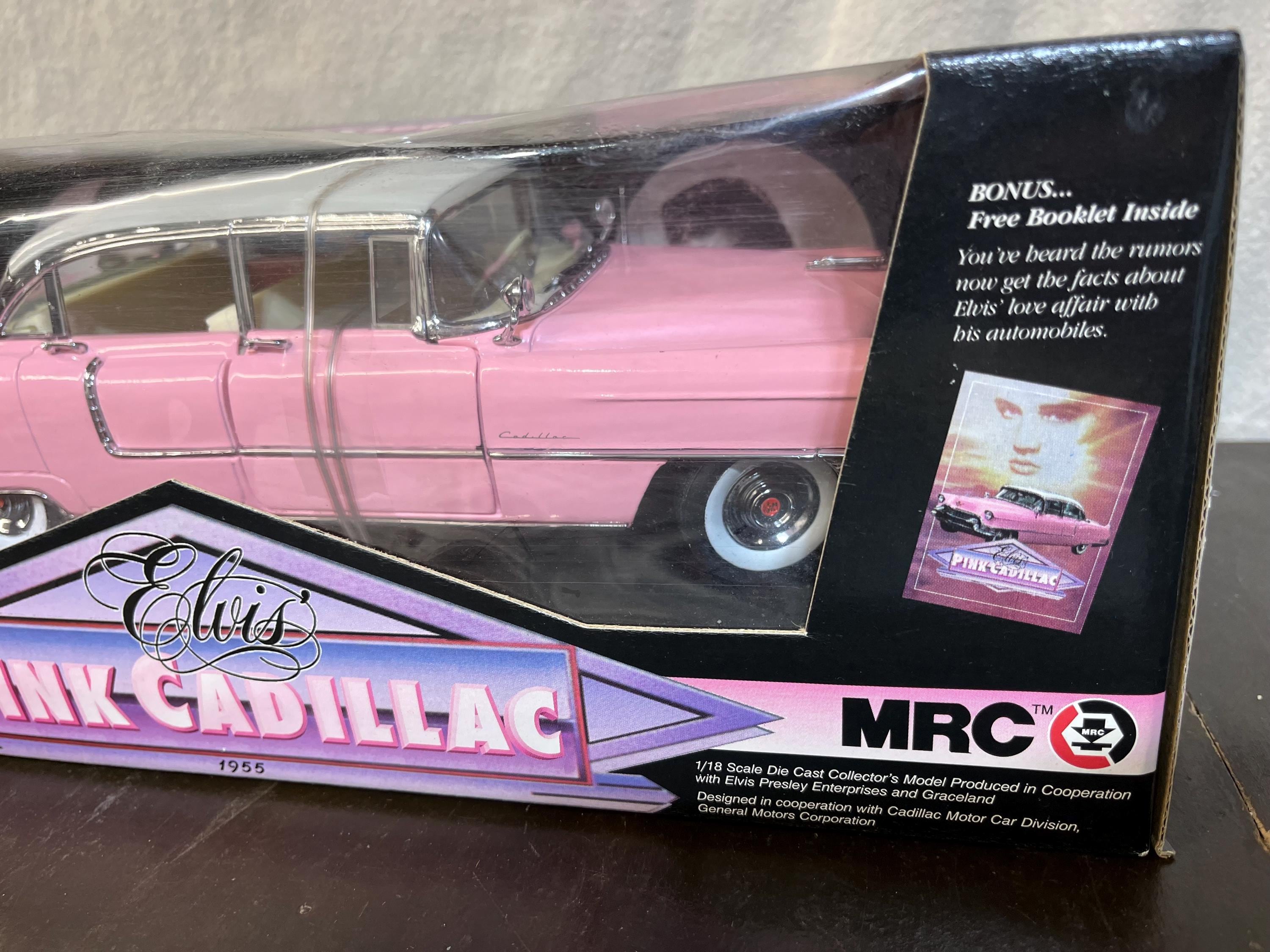 MRC 1:18 Scale Elvis Pink 1955 Cadillac Fleetwood Diecast Model