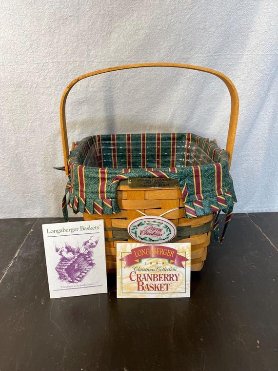 ロンガバーガー　クリスマスバスケット　バスケット　かご　アンティーク ロンガバーガー クリスマス コレクション バスケット: ヴィンテージ
