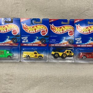 Vintage Hot Wheels 1995 Fire Squad Series | 1995 Mattel Inc. | 1:64 Scale | Collector #424, 425, 426, 427