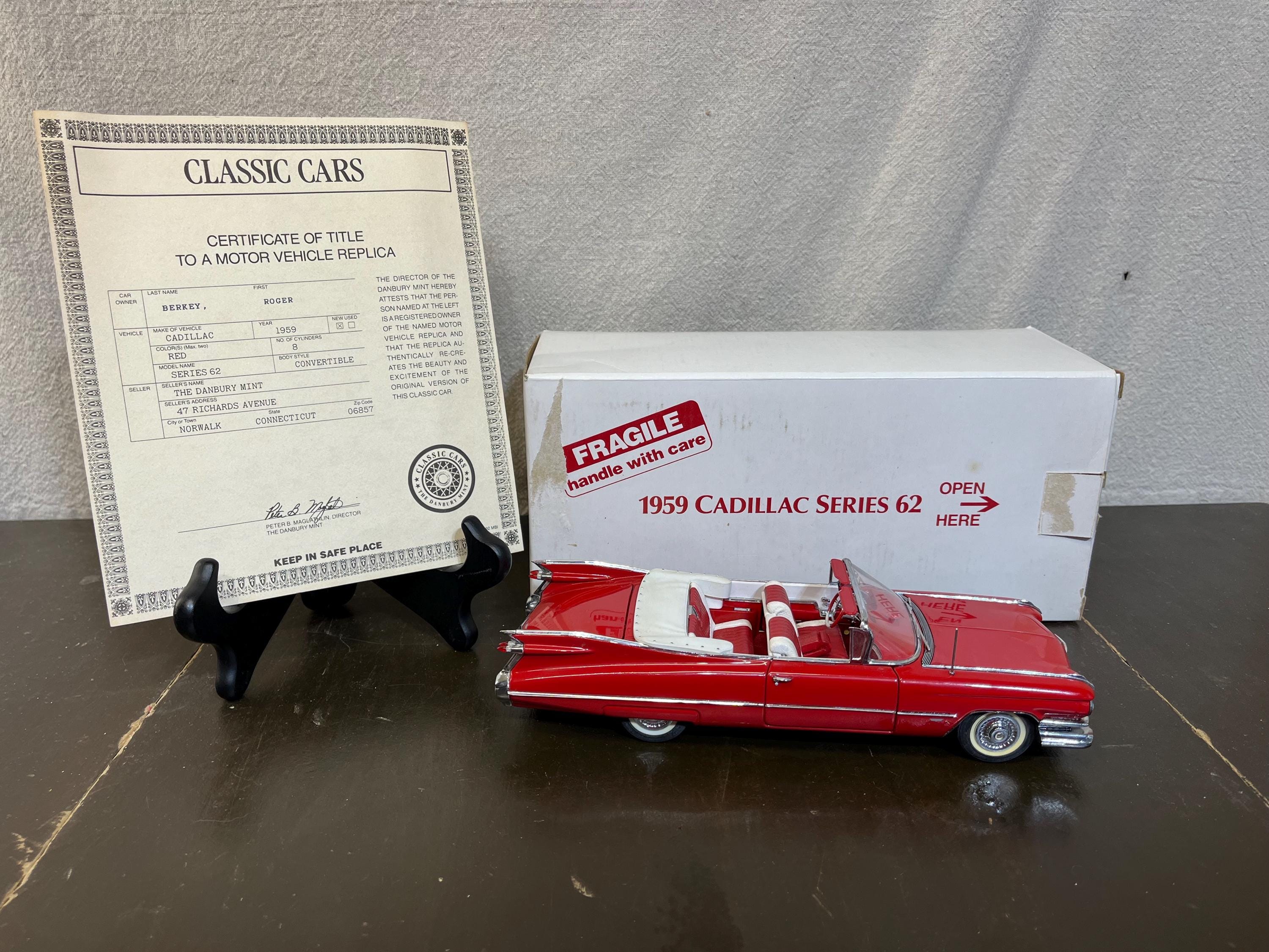 1959 Cadillac Series 62 Diecast Model Car - Danbury Mint 1:24