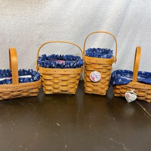 Longaberger Horizon of Hope-manden | Kies uit 1996, 1997, 1998, 1999 | Handgeweven mand | Klassiek blauw