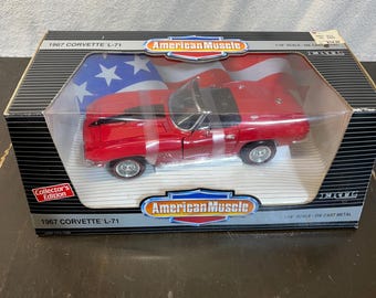 Ertl 1967 Corvette L-71 Modelo de coche fundido a presión - Edición de coleccionista