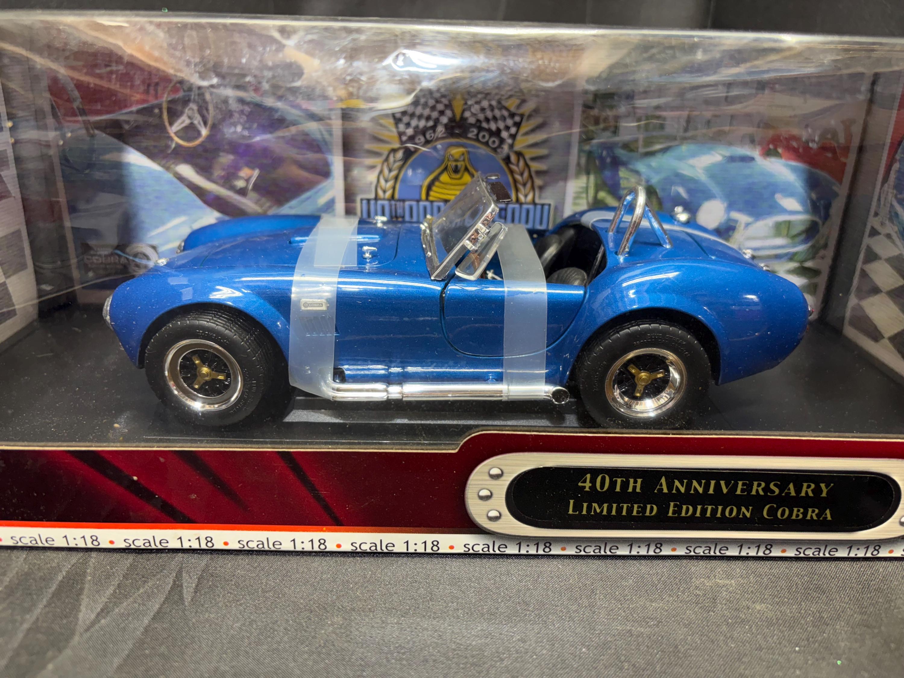 Miniature Road Signature 1/18 - Cobra 40th Anniversary - Bleu - Modèle 92059 - Occasion