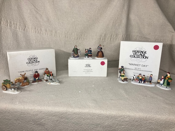 Department 56 Heritage Village Figurines: Choice of Farm, Bird Seller, Market Day
