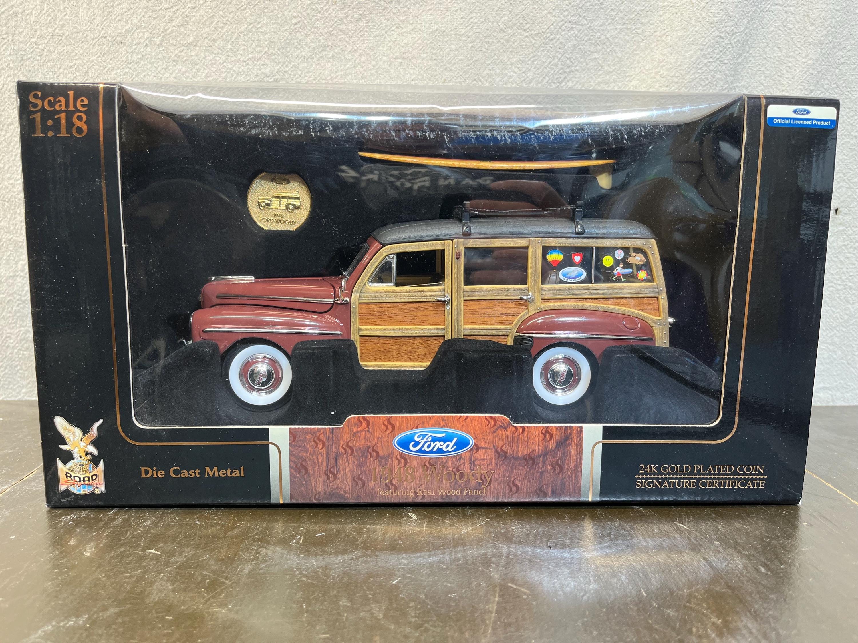 1948年 FORD WOODY 1/18 ビッグサイズ ダイキャストメタル Road Legends 1948 Ford Woody Diecast Model Car (1:18 Scale) - Etsy