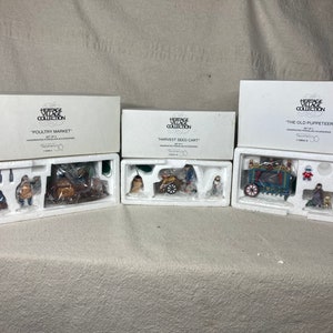 Department 56 ヘリテージ ビレッジ コレクション アクセサリー | 家禽市場 | 収穫種子カート | 老人形師 | クリスマス ビレッジ