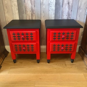 Bedside table/retro bedside table/ bohemian side table/vintage sideboard table/