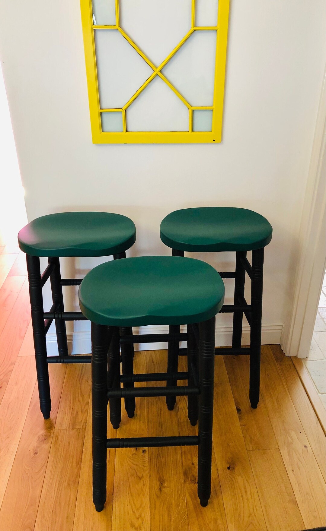 Set of 3 Bar Stools/kitchen Stools/bar Stools/ Banquet Etsy UK