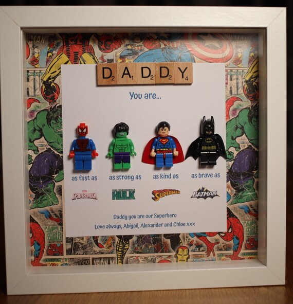 daddy superhero frame