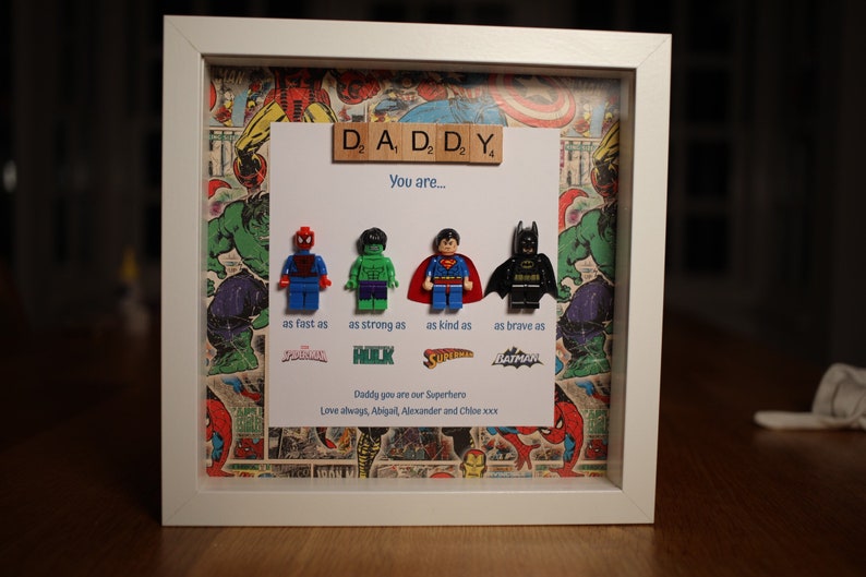 Papa pères jour super-héros cadeau personnalisé lego | Etsy
