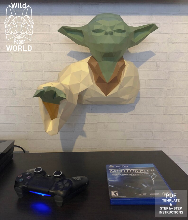 Master Yoda Papercraft YodaYoda Model 3D paper craft Etsy