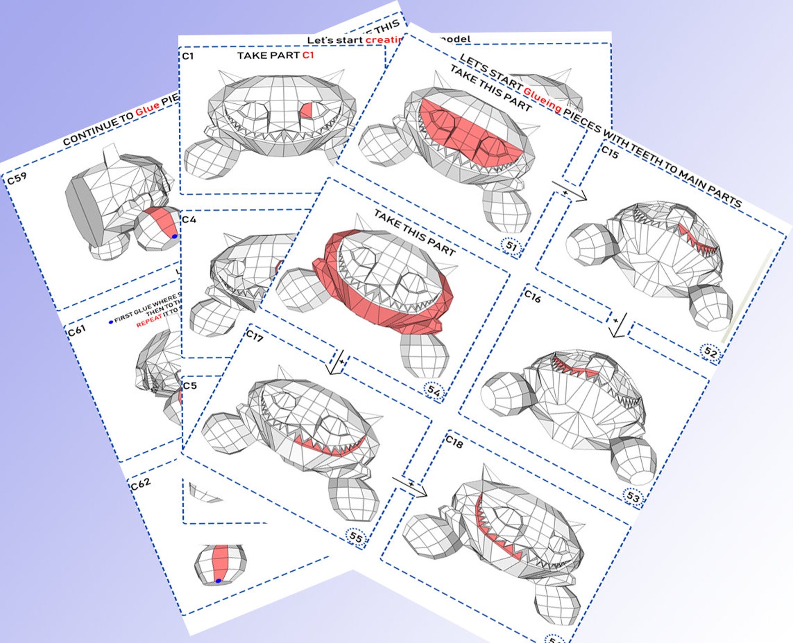 Papercraft Cat Papercraft Cheshire Cat 3D paper craft Etsy