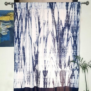 Tie dye curtains,Sheer panels,Bohemian curtains,Window curtains,shibori curtains,Cotton curtains,indigo, blue curtains,Les rideaux ,Indian