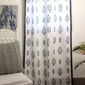 Block print curtains,Indian curtain panel,Bohemian Curtains,Curtains India,Floral curtains,retro curtains,tender block print,cotton curtains
