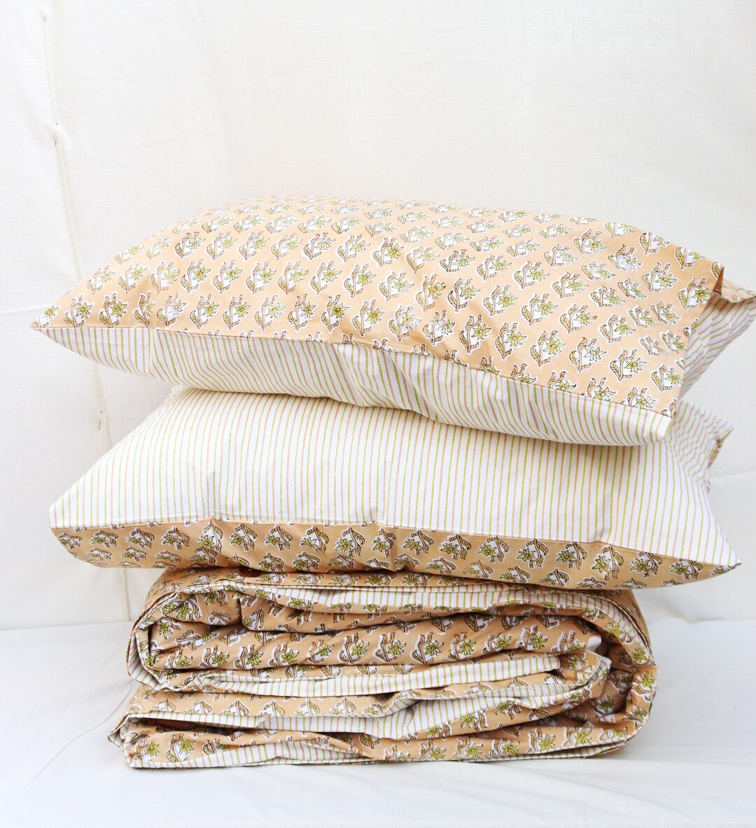 Parure de Housse de Couette Block - Tissus des Ursules
