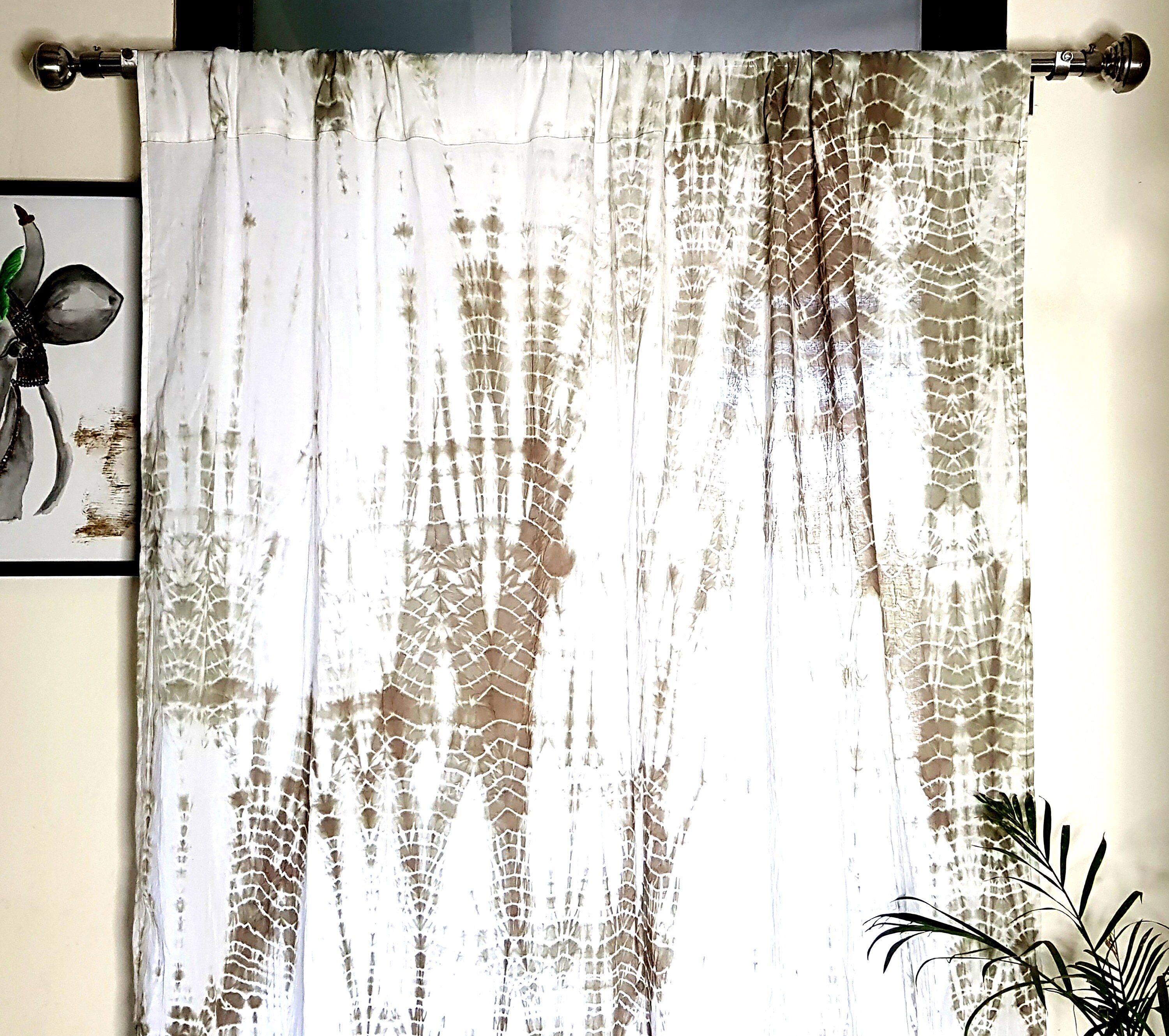 Tie Dye Curtains/sheer Panels/bohemian Curtains/window Etsy