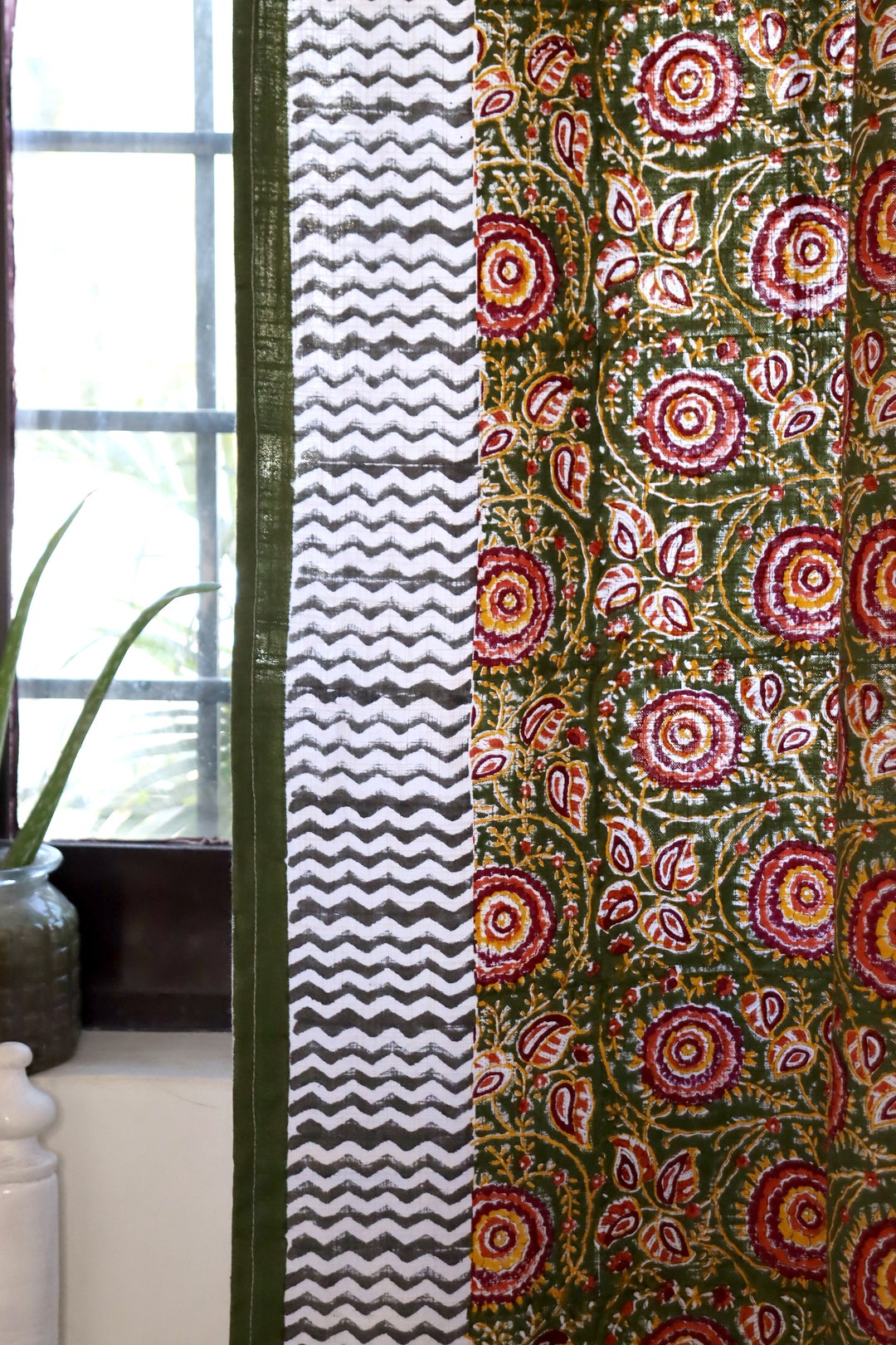 Block Print Curtains,indian Curtain Panel,bohemian Curtains,curtains