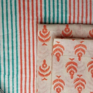 Cloth napkins Dinner napkins cloth block print fabric wedding napkins Cloth napkins set of 6 unpaper-Indian block print napkins image 5