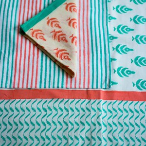 Cloth napkins Dinner napkins cloth block print fabric wedding napkins Cloth napkins set of 6 unpaper-Indian block print napkins image 4