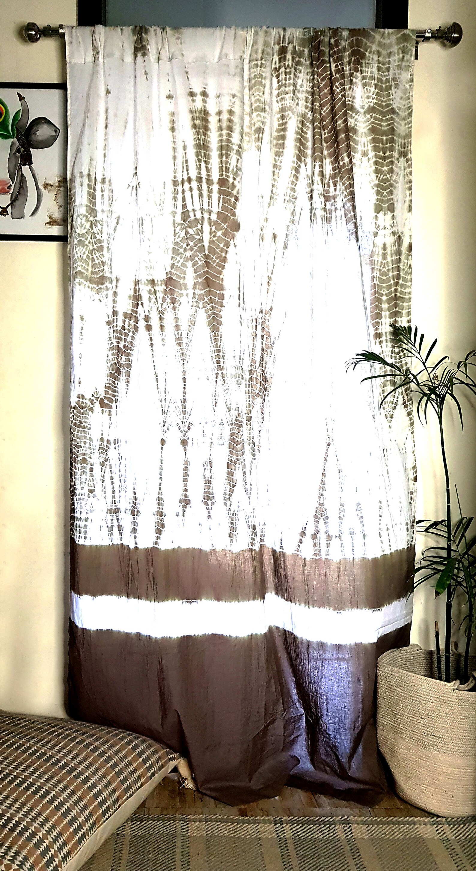 Tie Dye Curtains/sheer Panels/bohemian Curtains/window Etsy