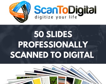 50 Slides Professionally Scanned To Digital, Slide Scans, Digitize Slides, Scanning Service