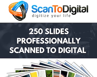 250 Slides Professionally Scanned To Digital, Slide Scans, Digitize Slides, Scanning Service