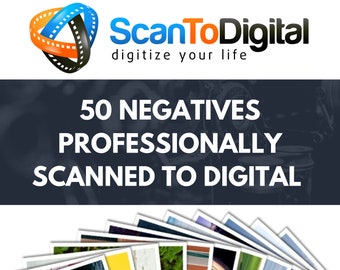 50 35mm Negative Frames Professionally Scanned To Digital, 35mm Negative Frame Scans, Digitize Negatives, Scanning Service