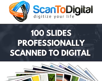 100 Slides Professionally Scanned To Digital, Slide Scans, Digitize Slides, Scanning Service