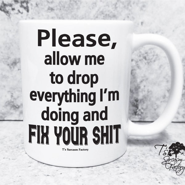 Funny Sarcastic Coffee Mug - "After This Hell Should Be Easy" Ceramic Mug, Microwave Safe