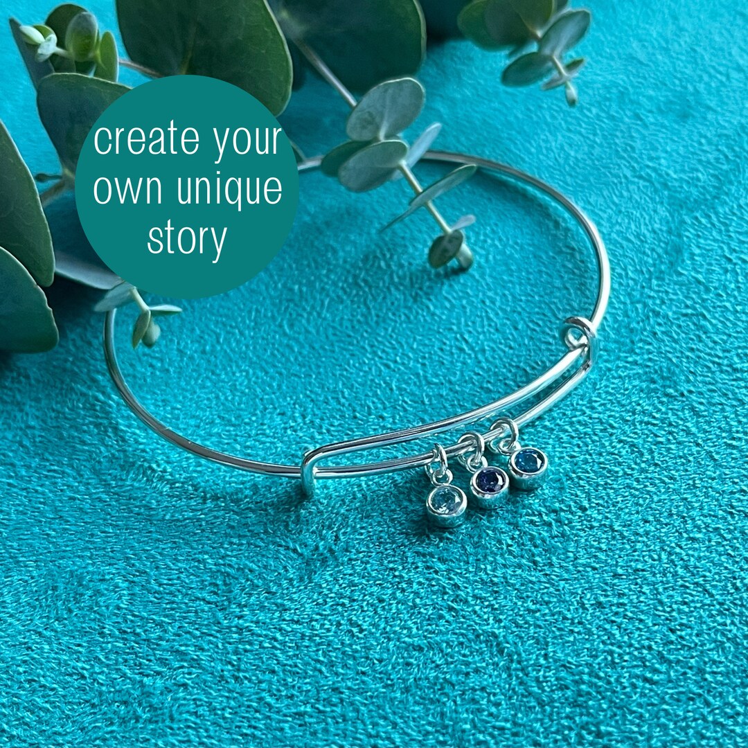 Expandable Adjustable Sterling Silver Bangle, Design a Charm Bracelet ...