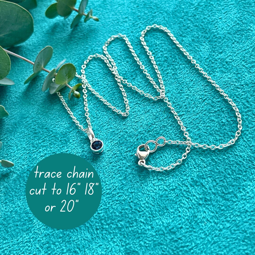 Sterling Silver Trace Chain With Handmade Infinity Charm Choose Your
