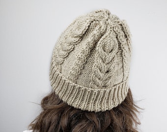 KNITTING PATTERN // The Corinthian Hat Pattern // Cabled hat // Winter hat // Hand Knit hat // Fall Fashion