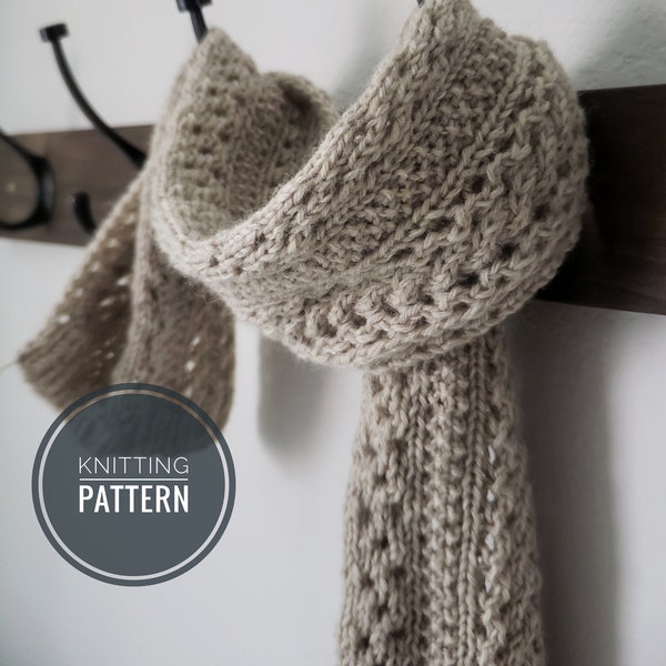 KNITTING PATTERN // The Cora Scarf // Lace Scarf // Knit Lace Scarf Pattern